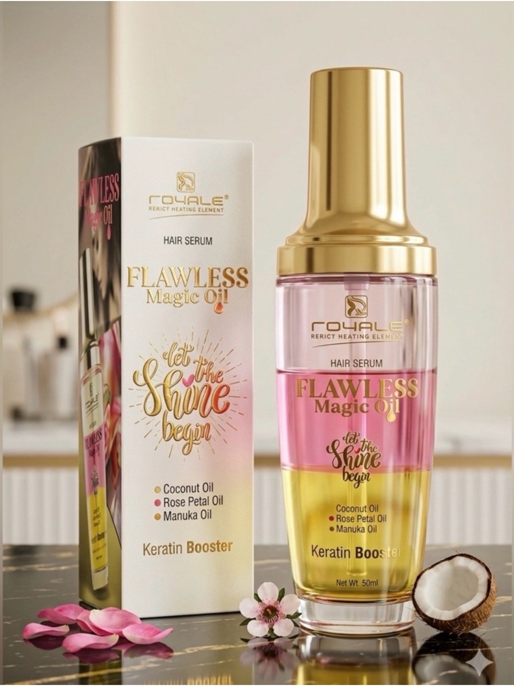 Royale Flawless Magic Oil Hair Serum ~ Retail $250